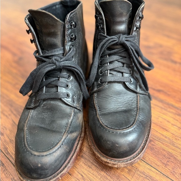 Rag & Bone Men’s Rowan Black Leather Cowhide Lace Up Boots | Size 41 / US 8 main image 4